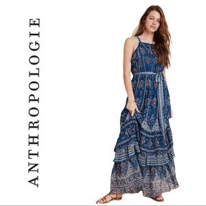 NWT Anthropologie Sasha Ruffled Maxi Dress